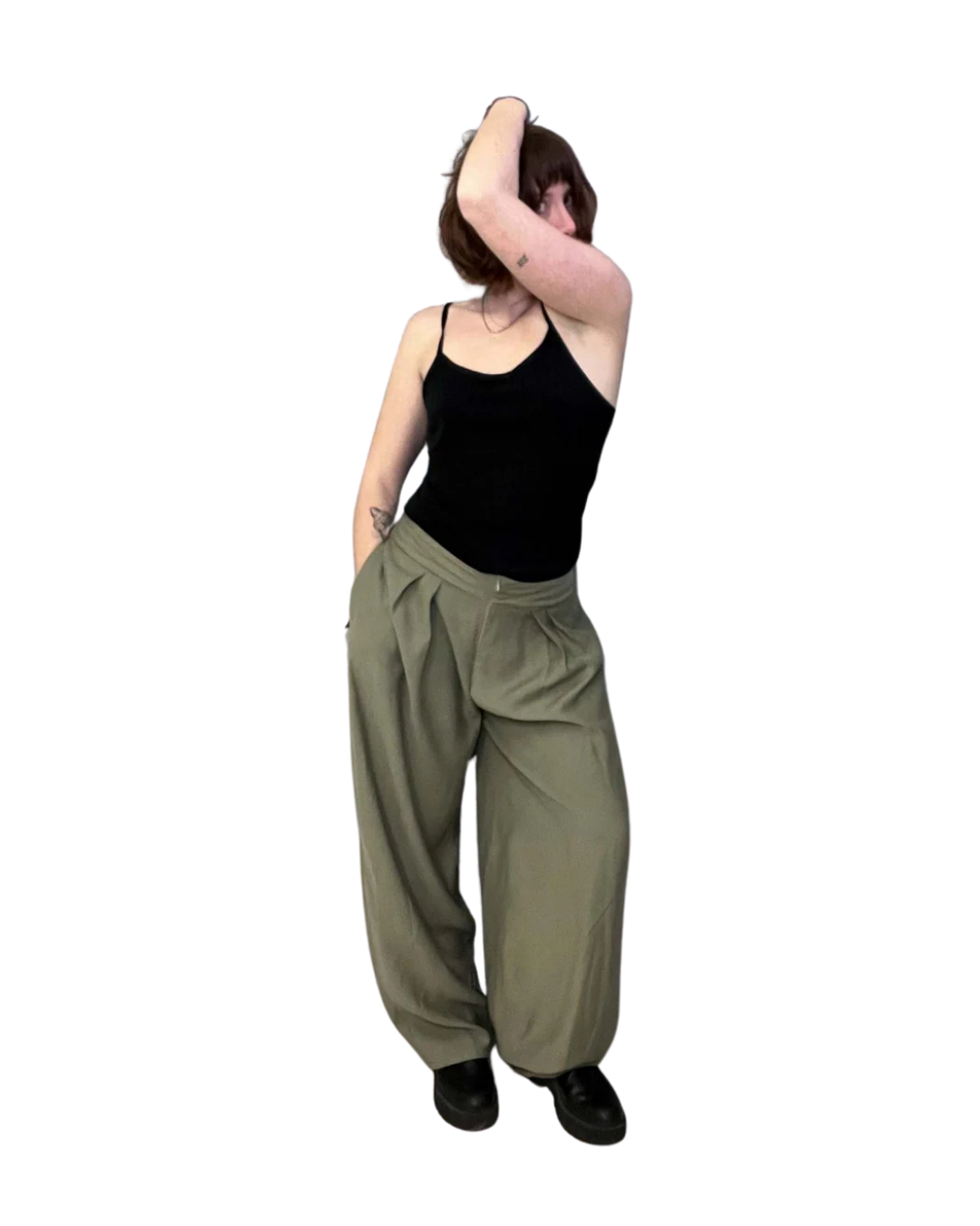 Pantalone Brenda verde militare