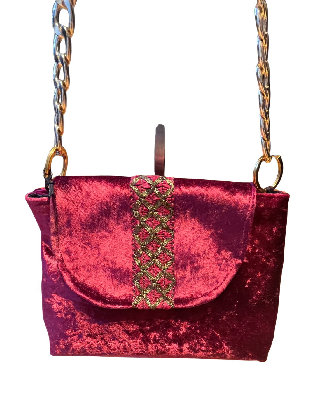 Bordeaux Velvet Bag