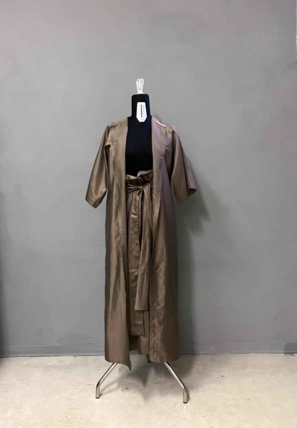 set Yohji, kimono e gonna izumi, cotone rasato, su misura, su ordinazione