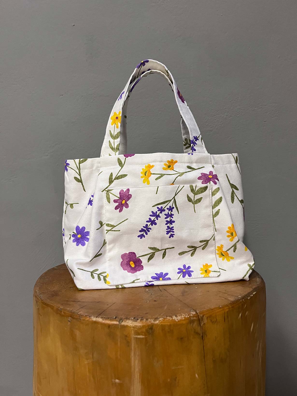 shopper bag   mini cotone a fiori