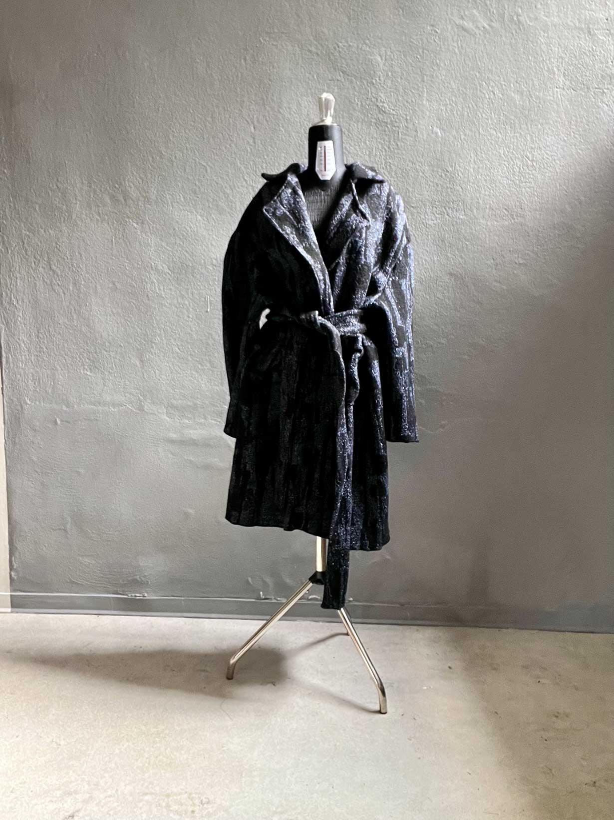 noah corto, cappotto unisex, oversize, tasche sul davanti, blu e nero